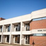brick and concrete exterior of Sowa Hall