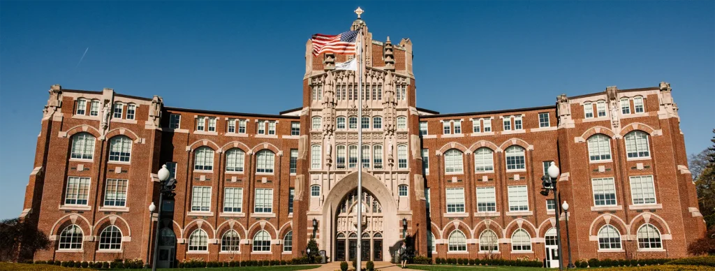 Harkins hall in the springtime